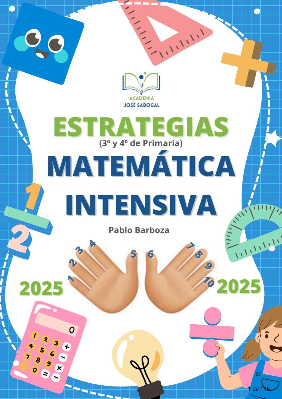 Carátula del libro: Matemática Intensiva - Nivel II 2025 de la Academia José Sabogal