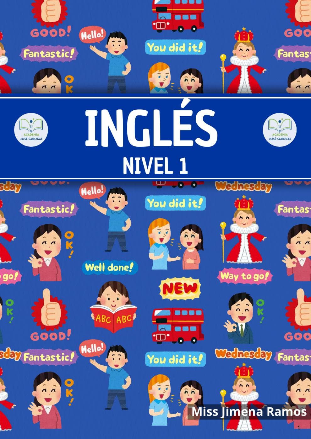 Carátula del libro: Inglés - Nivel I - Enero 2025 de la Academia José Sabogal