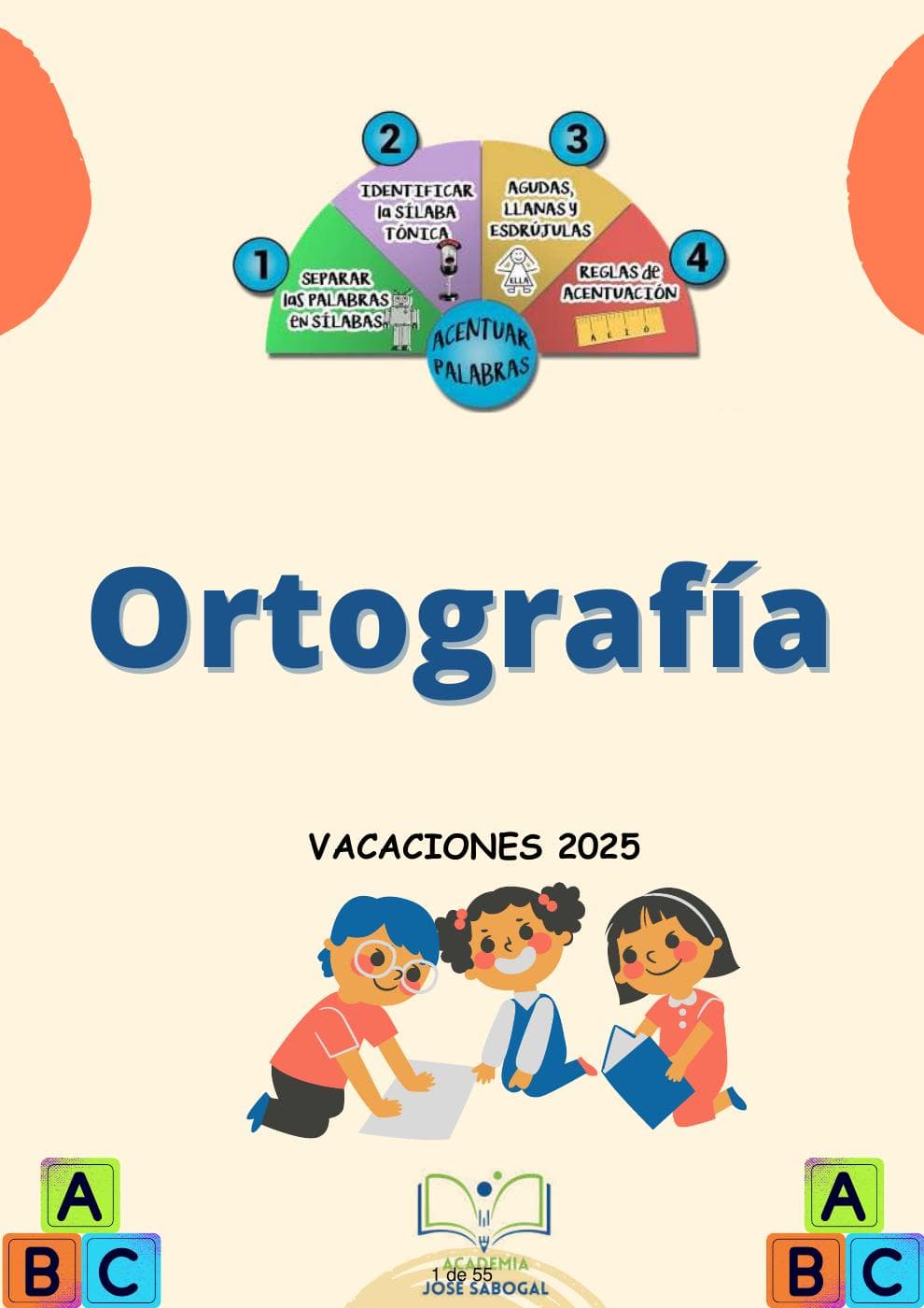 Carátula del libro: Ortografía - 2025 de la Academia José Sabogal